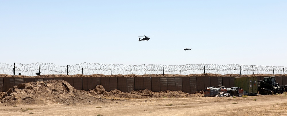 Soldiers of F Co, 1st Battalion, 168th Aviation Regiment (GSAB) at "Outpost Prime."