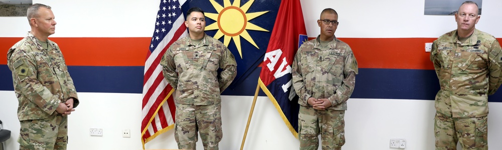 Task Force Phoenix, HHC, 40th CAB Soldier recognized by leadership