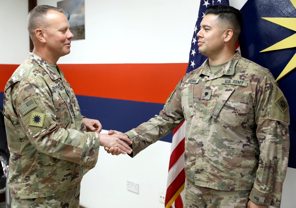 Task Force Phoenix, HHC, 40th CAB Soldier recognized by leadership