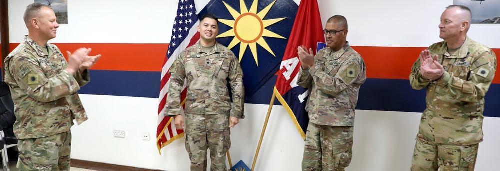 Task Force Phoenix, HHC, 40th CAB Soldier recognized by leadership