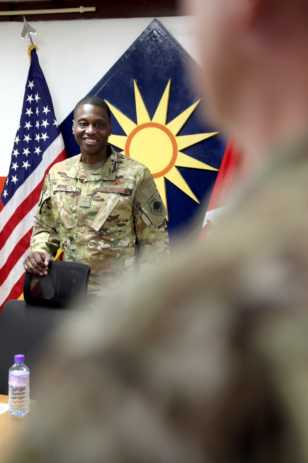 Brig. Gen. Brandon Parker visits Task Force Phoenix at Camp Beuhring, Kuwait