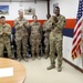 Brig. Gen. Brandon Parker coins Soldiers of Task Force Phoenix at Camp Beuhring, Kuwait