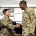 Brig. Gen. Brandon Parker coins Soldiers of Task Force Phoenix at Camp Beuhring, Kuwait