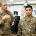 Brig. Gen. Brandon Parker coins Soldiers of Task Force Phoenix at Camp Beuhring, Kuwait