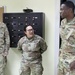 Brig. Gen. Brandon Parker coins Soldiers of Task Force Phoenix at Camp Beuhring, Kuwait