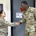 Brig. Gen. Brandon Parker coins Soldiers of Task Force Phoenix at Camp Beuhring, Kuwait