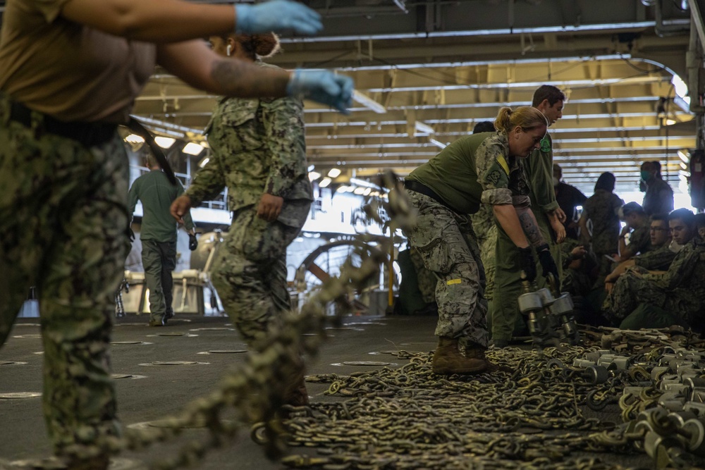 Mass Debarkation aboard USS Kearsarge