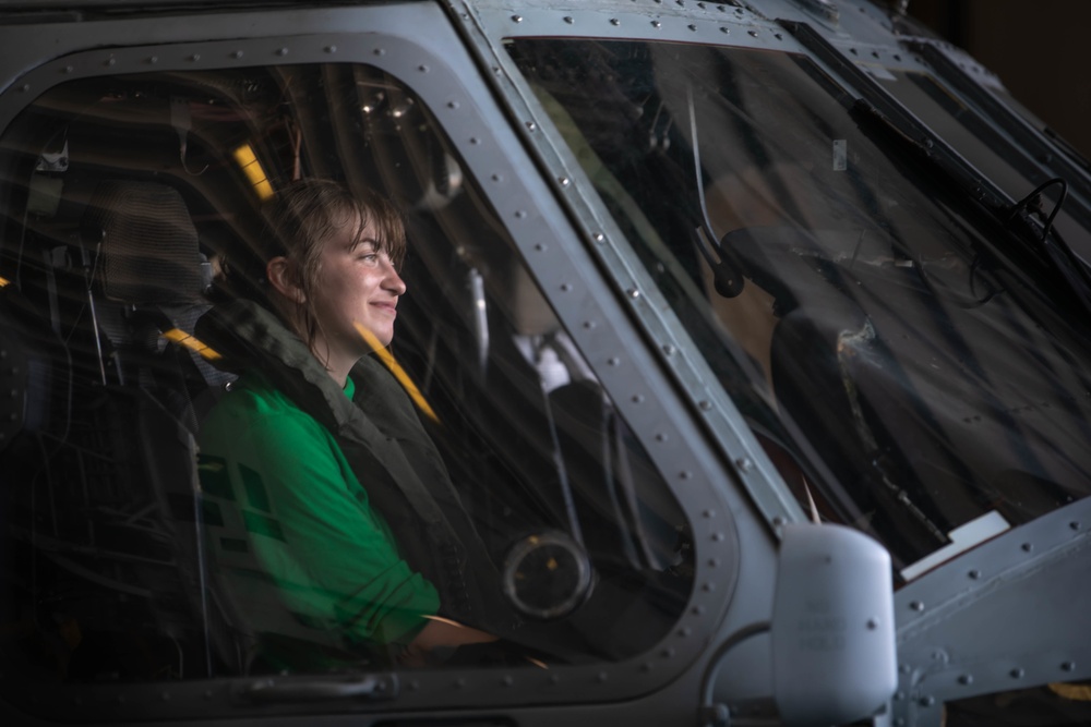 Helicopter Maintenance on USS Kearsarge