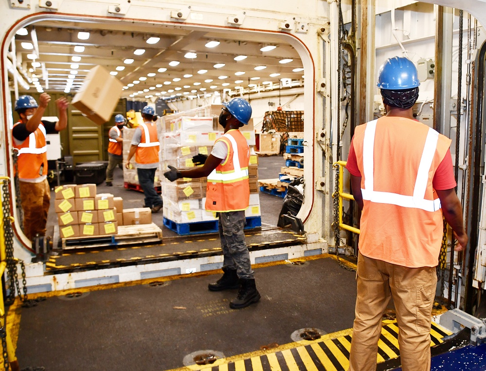 NAVSUP FLC NORFOLK USS ARLINGTON HAITI LOAD OUT