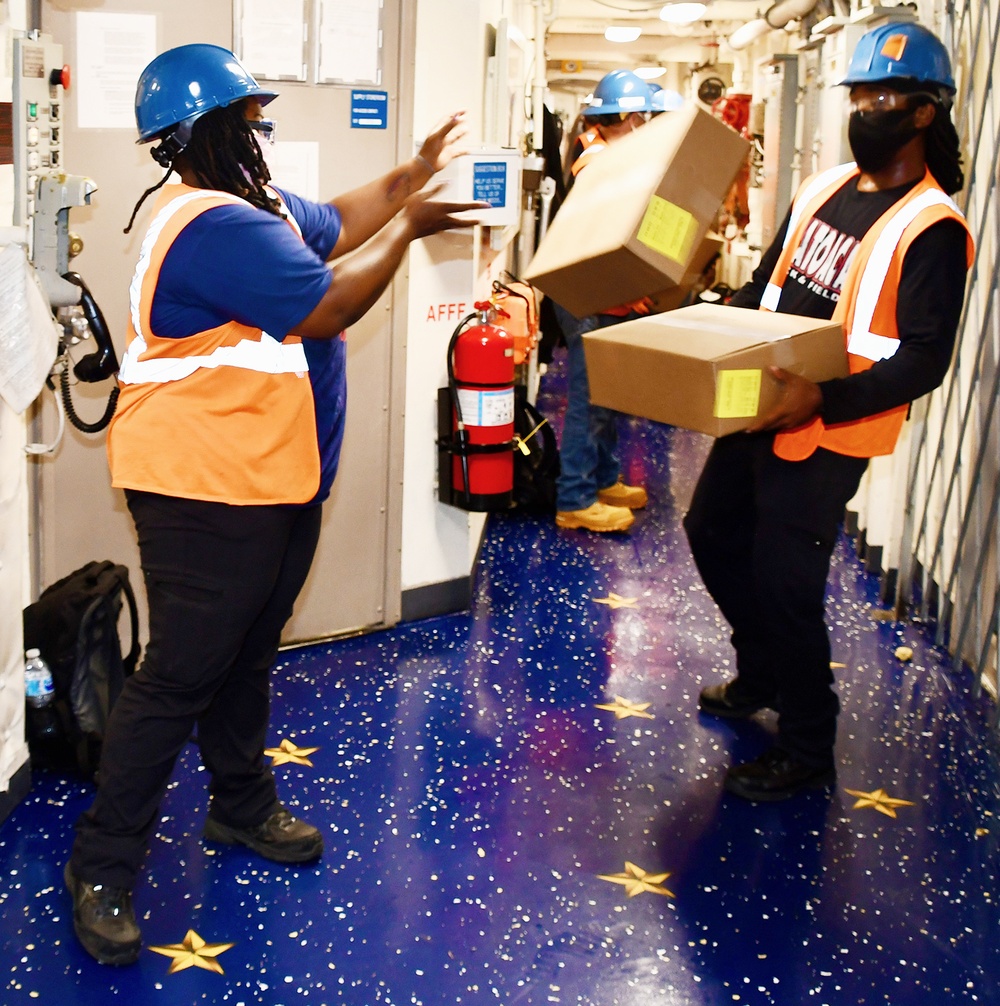 NAVSUP FLC NORFOLK USS ARLINGTON HAITI LOAD OUT