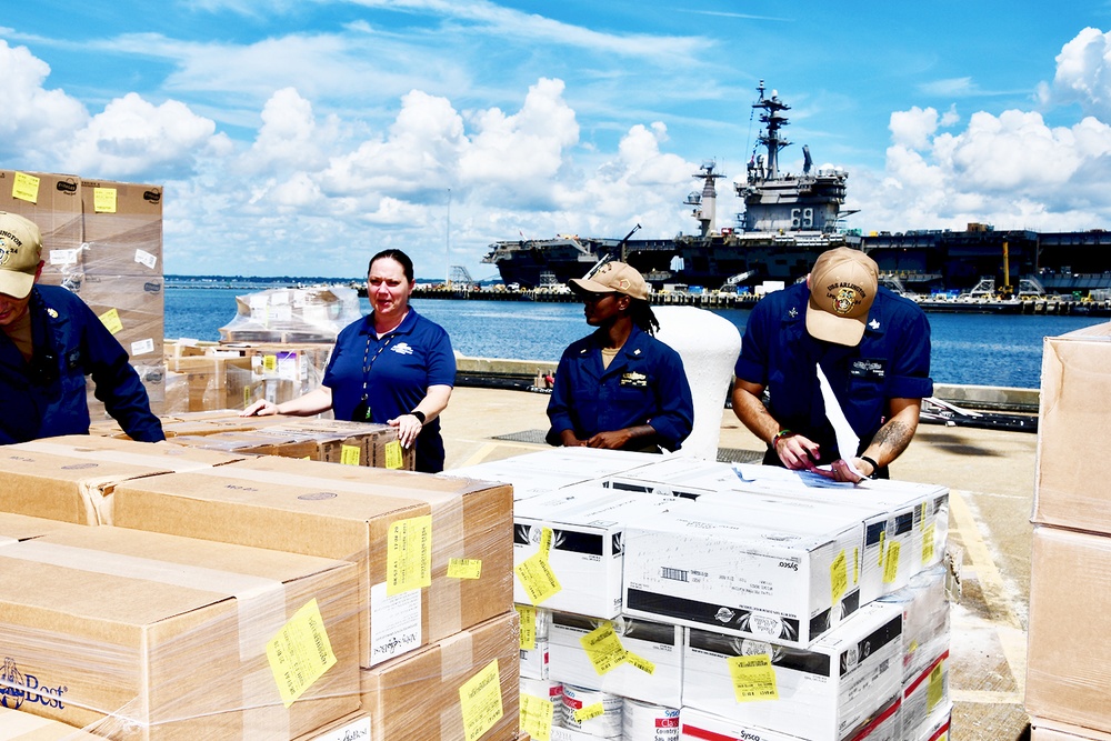 NAVSUP FLC NORFOLK USS ARLINGTON HAITI LOAD OUT