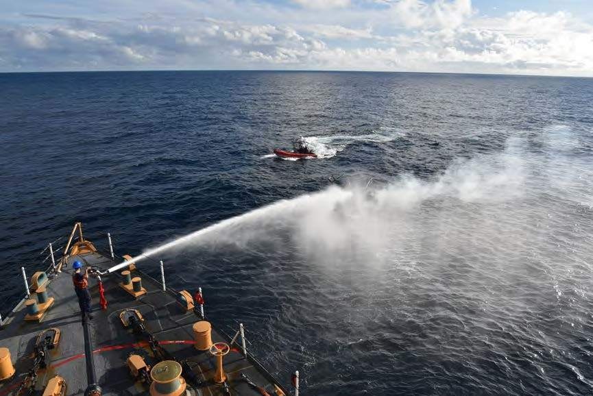 USCGC Northland fights vessel fire