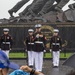 Silent Drill Platoon performs for Honor Flight at Marine Corps War Memorial