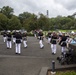 Silent Drill Platoon performs for Honor Flight at Marine Corps War Memorial