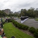 Silent Drill Platoon performs for Honor Flight at Marine Corps War Memorial