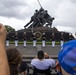 Silent Drill Platoon performs for Honor Flight at Marine Corps War Memorial