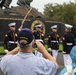 Silent Drill Platoon performs for Honor Flight at Marine Corps War Memorial