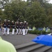 Silent Drill Platoon performs for Honor Flight at Marine Corps War Memorial
