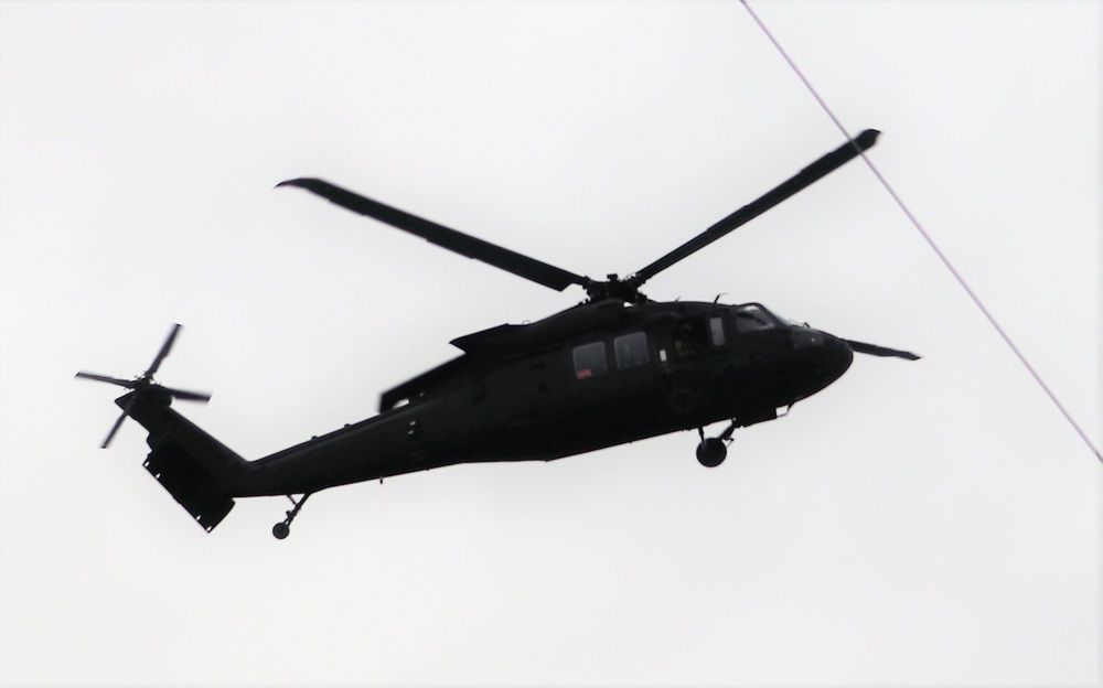 Wisconsin National Guard UH-60 Black Hawk training operations at Fort McCoy