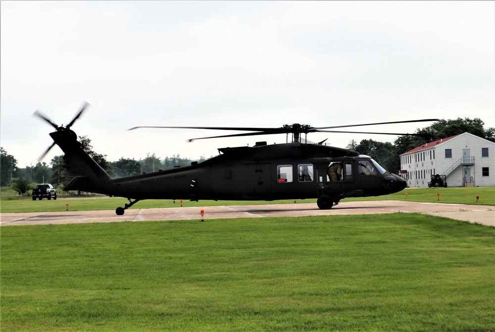 Wisconsin National Guard UH-60 Black Hawk training operations at Fort McCoy
