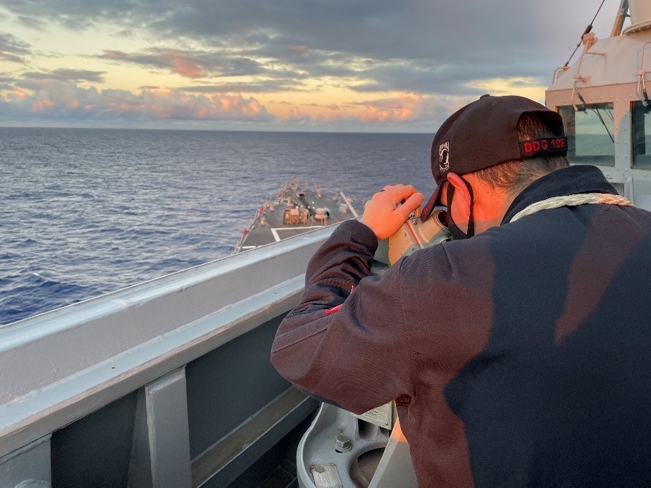 USS Stockdale (DDG 106) Sailor Standing Watch