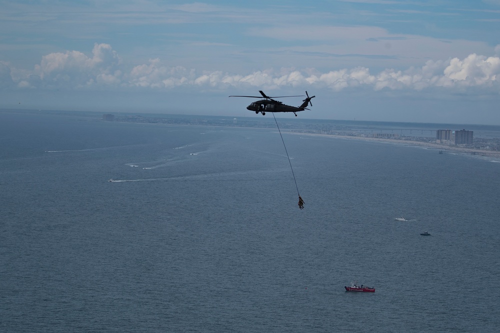 New Jersey National Guard demonstrates fast rope training at Atlantic City Airshow