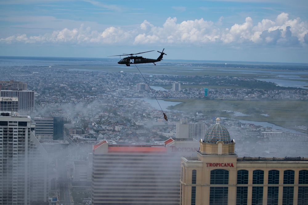 New Jersey National Guard demonstrates fast rope training at Atlantic City Airshow