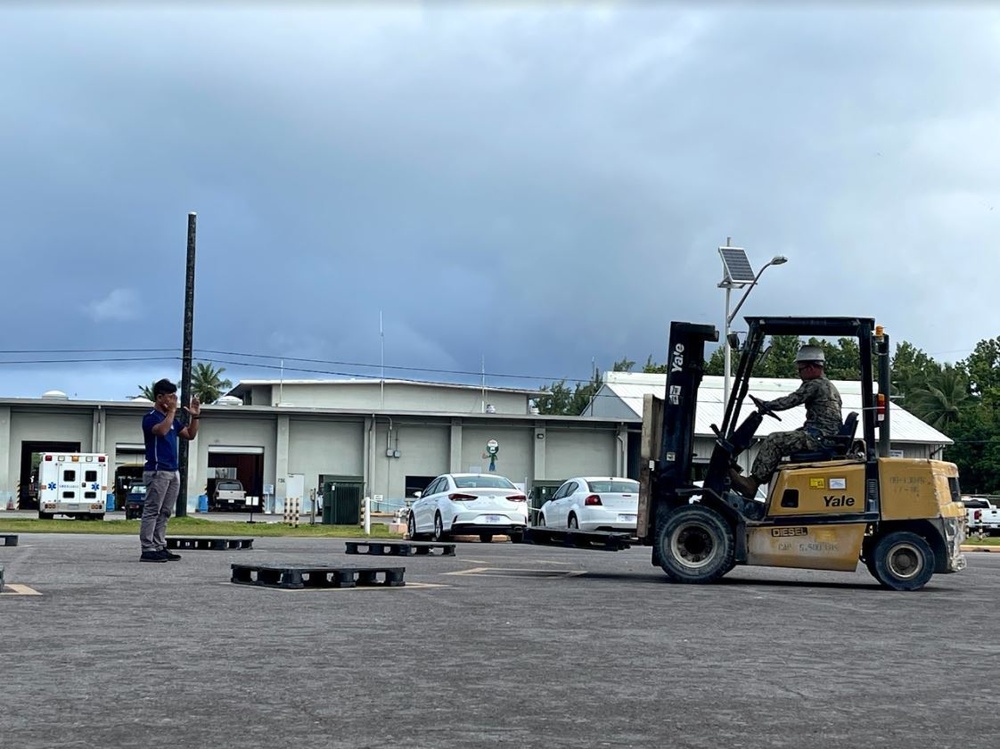 U.S. Navy Seabees from NMCB 5’s Detail Diego Garcia participate in training