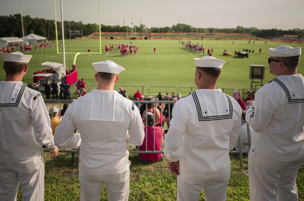 Local Navy Recruiters Attend KC Chiefs Military Appreciation Day 2021