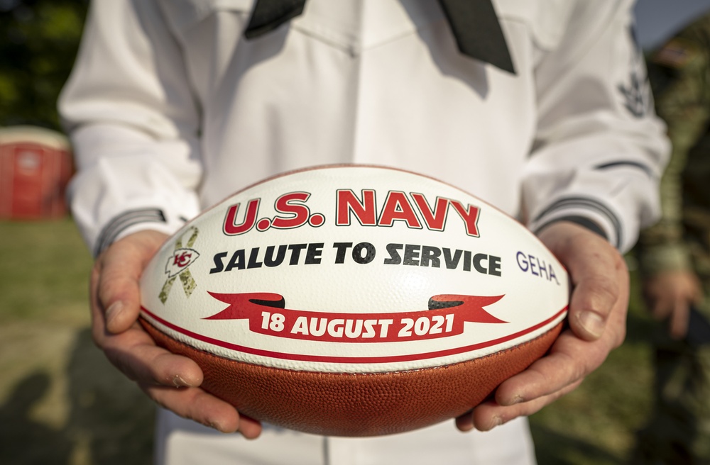 Local Navy Recruiters Attend KC Chiefs Military Appreciation Day 2021