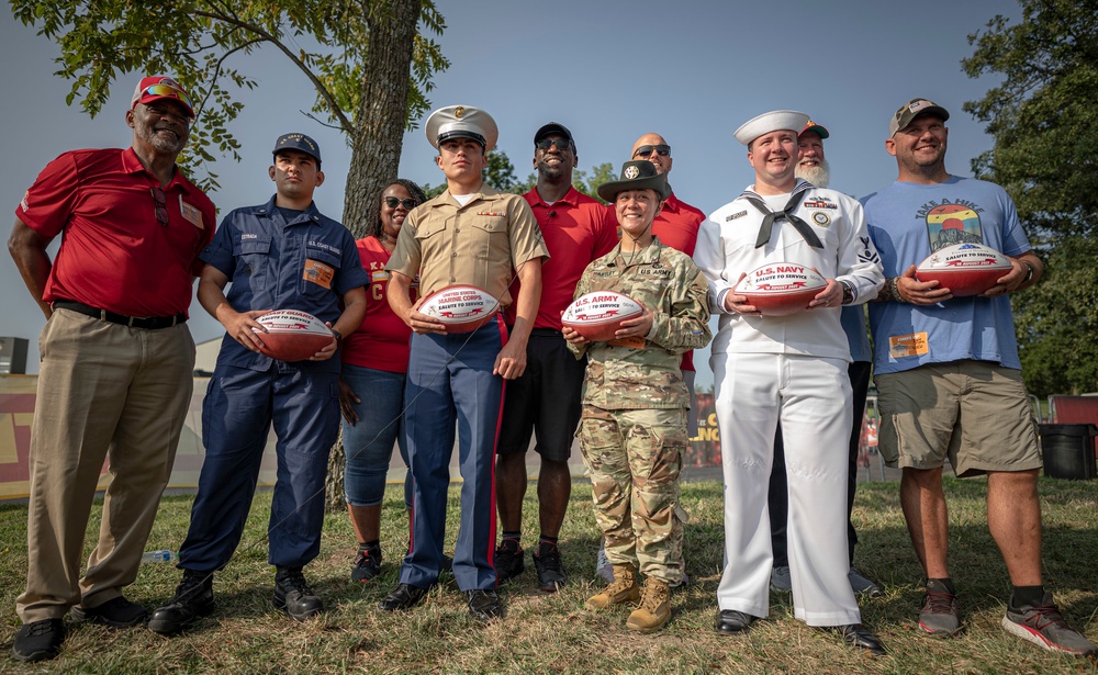 Local Navy Recruiters Attend KC Chiefs Military Appreciation Day 2021
