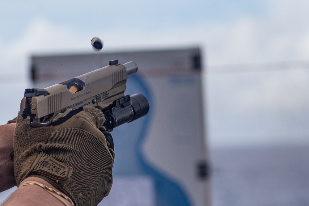 FRP Marines Fast Rope into Live Fire Deck Shoot