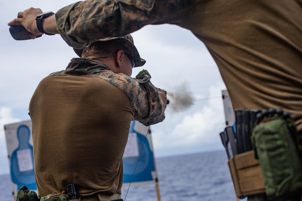 FRP Marines Fast Rope into Live Fire Deck Shoot