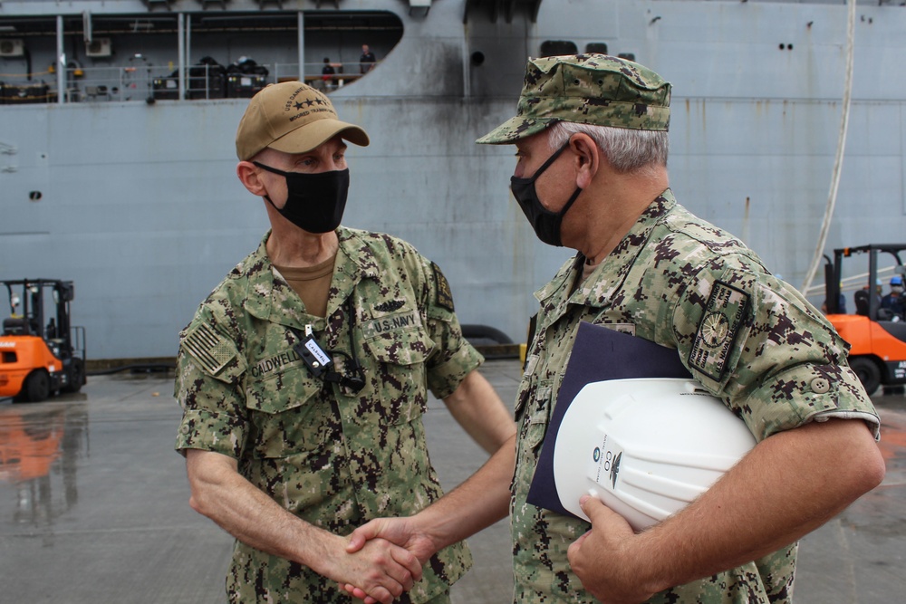 Adm. Caldwell Meets Naval Base Guam Leadership, Tours Installation