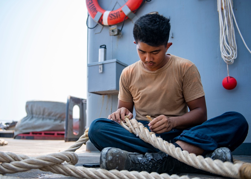 Routine Maintenance Aboard Carter Hall