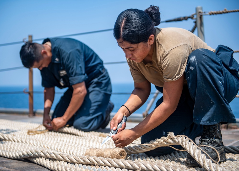 Routine Maintenance Aboard Carter Hall