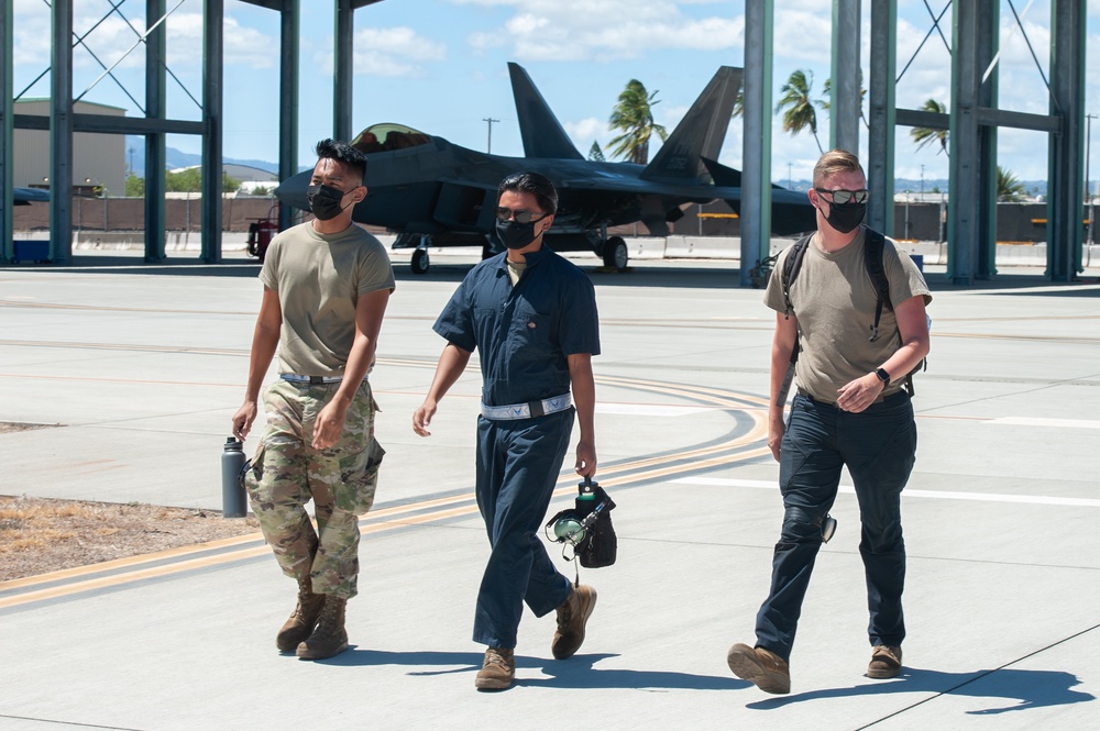 Combat aircraft integrate in Hawaii for exercise Sentry Aloha-21