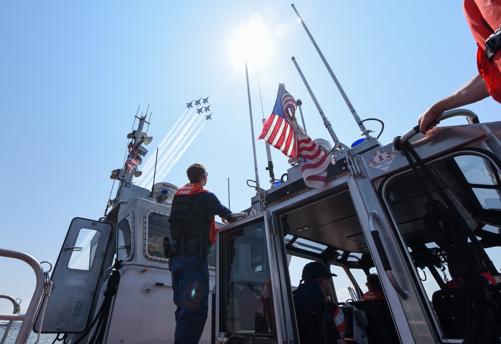 Coast Guard enforces safety zone during Blue Angels fly over