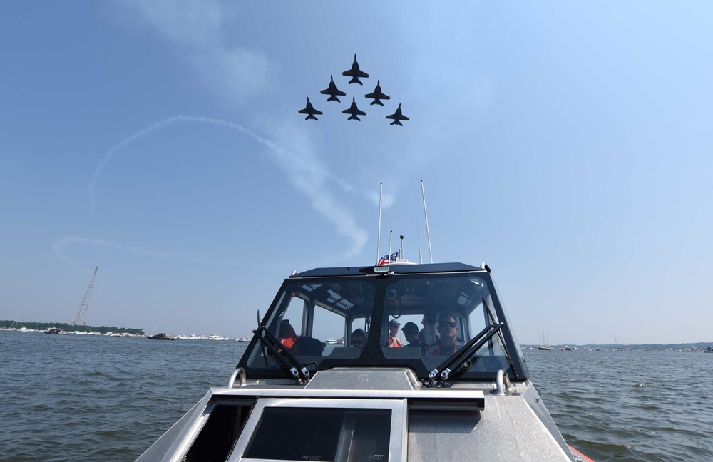 Coast Guard enforces safety zone during Blue Angels fly over