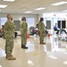 NCDOC Sailors and civilians stand in line waiting to donate during an ASBP blood drive