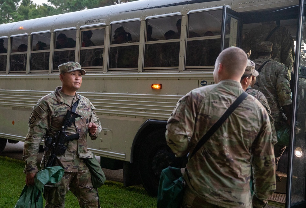 Paratroopers mobilize for deployment.