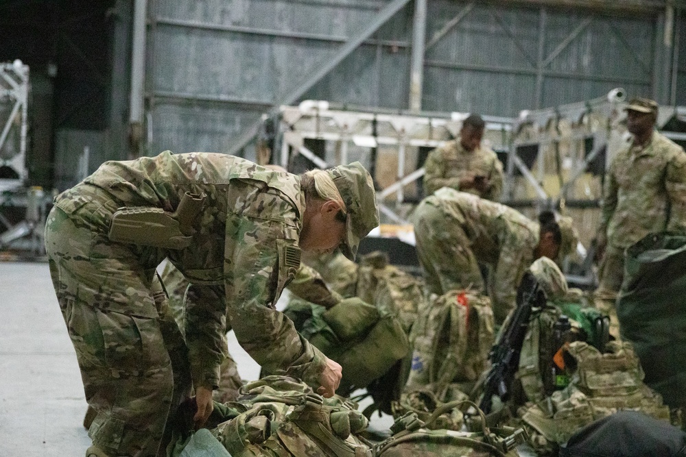 Paratroopers mobilize for deployment.