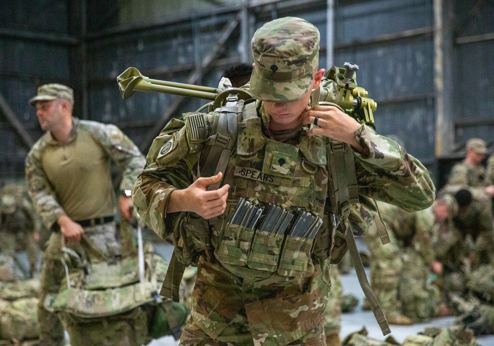 Paratroopers mobilize for deployment.