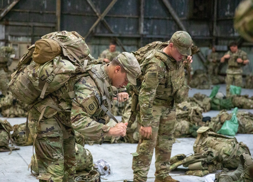 Paratroopers mobilize for deployment.