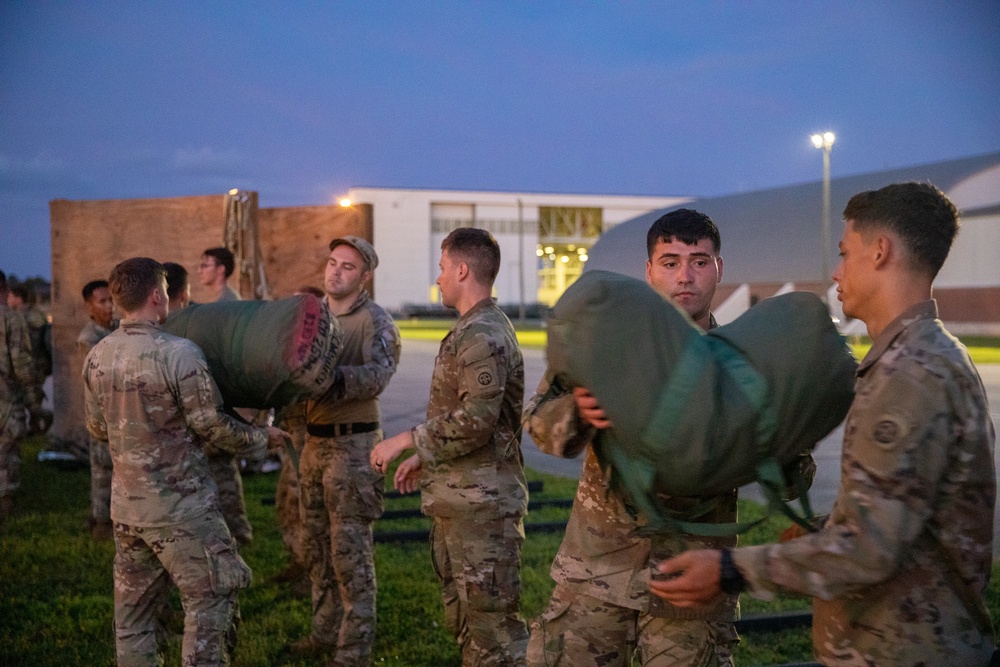 Paratroopers mobilize for deployment.