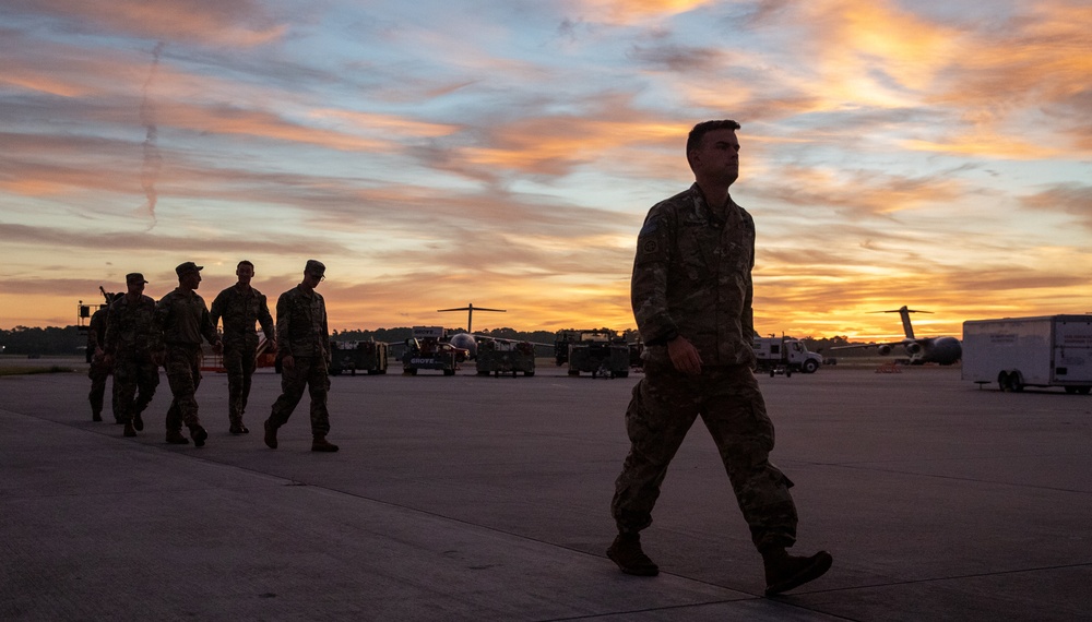 Paratroopers mobilize for deployment.