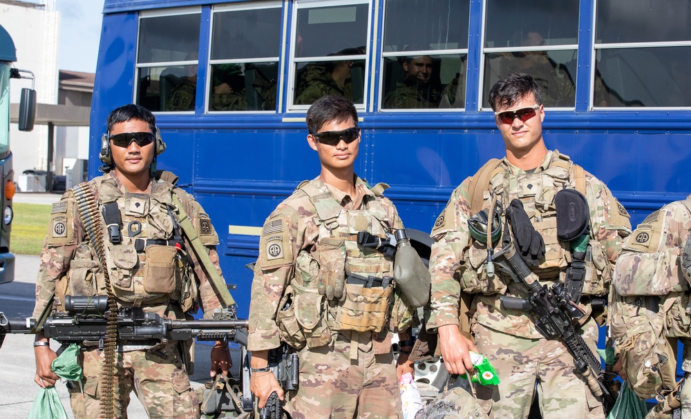 Paratroopers mobilize for deployment.