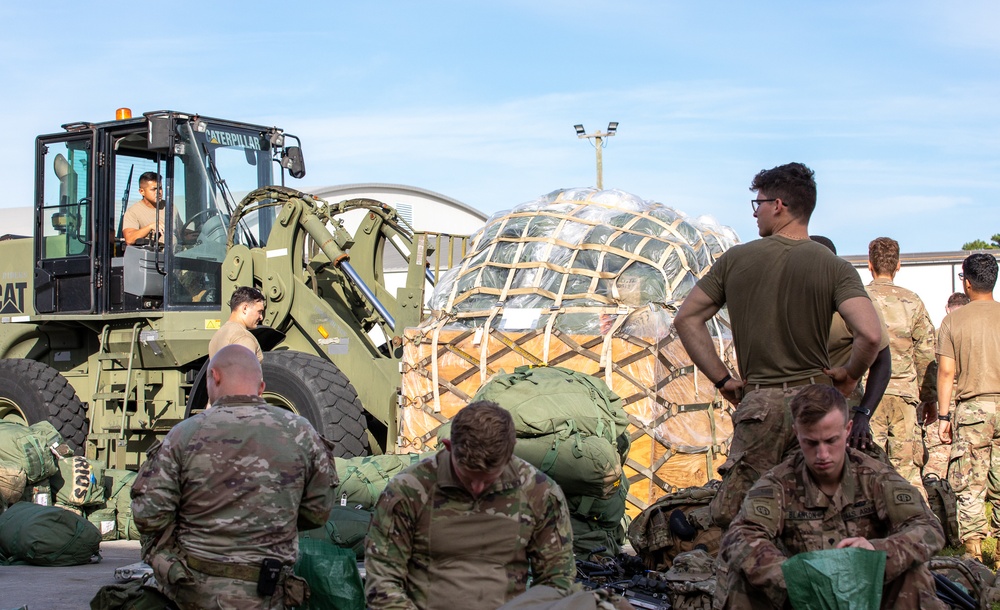 Paratroopers mobilize for deployment.