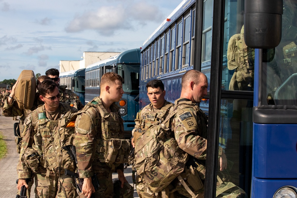 Paratroopers mobilize for deployment.