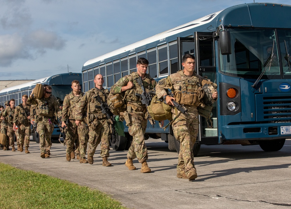 Paratroopers mobilize for deployment.